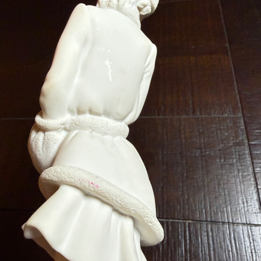 Giuseppe Armani Figurine Lady with Muff 11" White Vintage Art Deco Statue Money - Picture 9 of 12